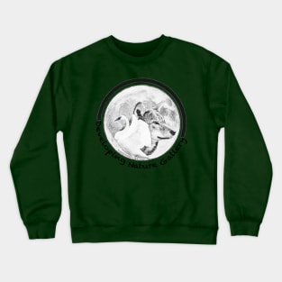 Developing Nature Gallery Swan, Wolf, Moon Logo Crewneck Sweatshirt